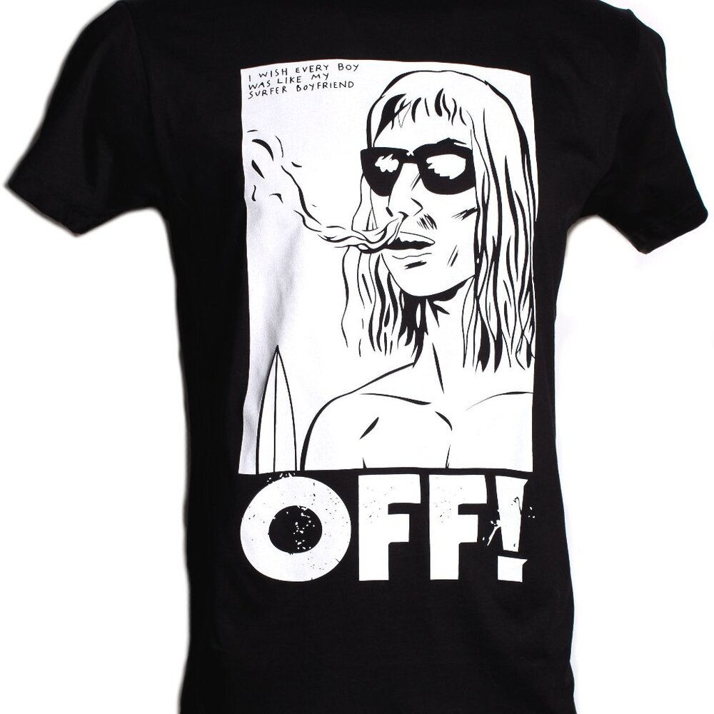 OFF! Vintage Graphic T-Shirt Music RHCP Black Surfer Boyfriend Anthony S-3XL